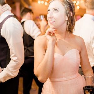 Davids Bridal Bridesmaid Dress - petal pink, sz 0